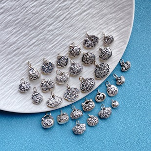 足银纯银饰配件富贵马上有钱貔貅吉祥锦鲤日进斗金如意锁吊坠挂坠