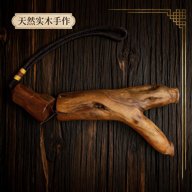 火琉璃原叉弹弓 实木圆撑头扁皮弹弓/飞镖/射击/射