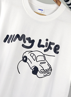 I AM MOMO原创设计E46汽车插画印花短袖t恤BMW漂移文化滑成宝马M3