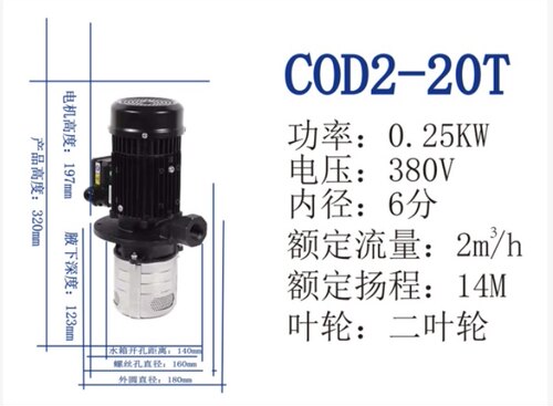 COD2-20T COD2-30T COD2-40 COD2-50 COD2-60T浸入多级离心泵