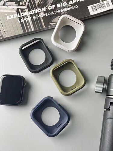 Spigen手表壳适用于iwatch 7/6/5/4代SE硅胶防苹果手表45mm手表壳
