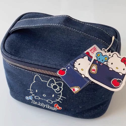 复古化妆包大容量女可爱化妆收纳包外出便携手提洗漱包小型收纳袋