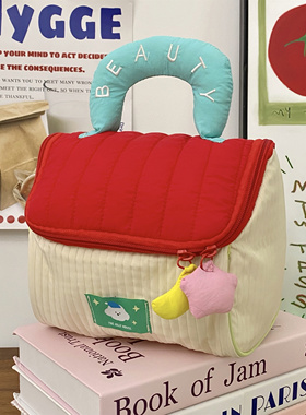 可爱小房子化妆包女新款便携式旅行洗漱包手提大容量分区收纳袋