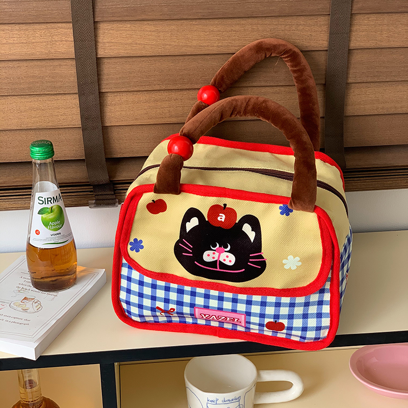保温袋可爱饭盒手提袋便携上班族饭盒包手提加厚铝箔便当包餐包