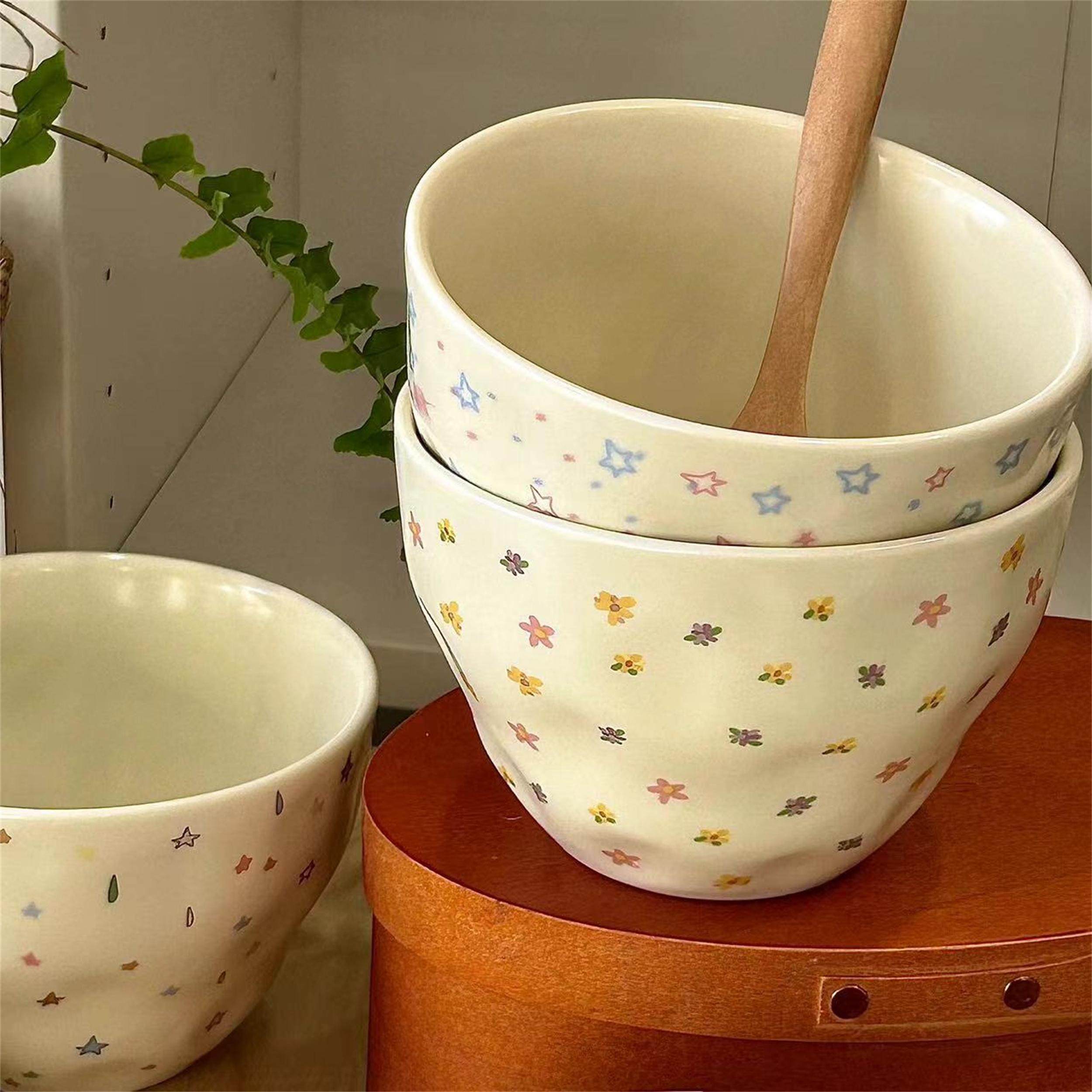 韩系小清新陶瓷碗酸奶碗可爱甜品碗家用餐具一人食饭碗汤碗早餐碗,餐饮具,碗,淘宝优惠券,粉丝福利购,淘宝优惠卷