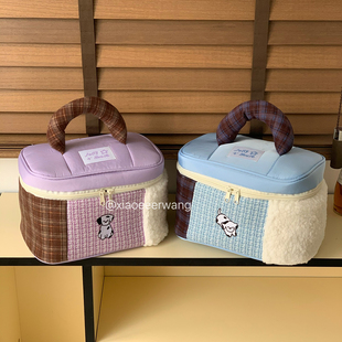 可爱小狗化妆包大容量女化妆收纳包外出便携旅行洗漱包出差化妆袋