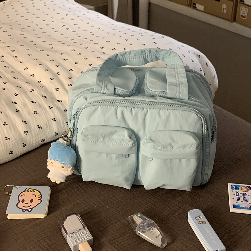 双口袋化妆包大容量女便携式可挂行李箱收纳包随身手提旅行洗漱包