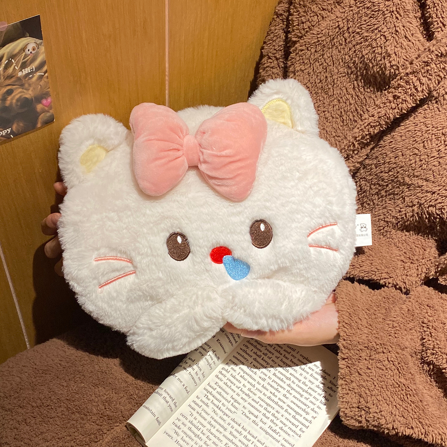 热水袋充电款可爱插手暖水袋被窝专用暖手袋多功能热敷毛绒电暖宝