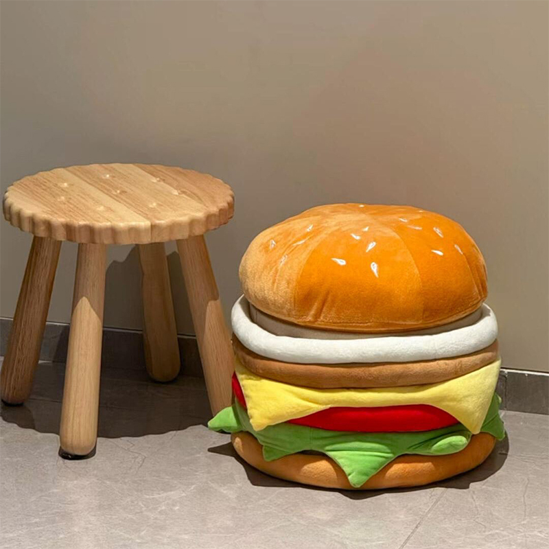 创意汉堡小凳子家用矮凳可爱收纳凳可坐换鞋凳客厅板凳坐墩储物凳