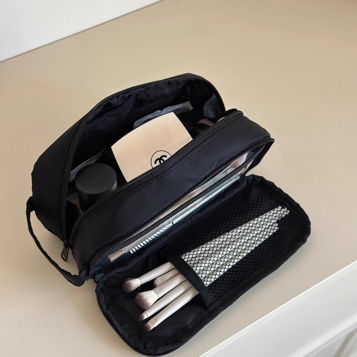 分区化妆包大容量女便携式化妆刷收纳包2025新款手提旅行洗漱包,收纳整理,化妆包,淘宝优惠券,粉丝福利购,淘宝优惠卷