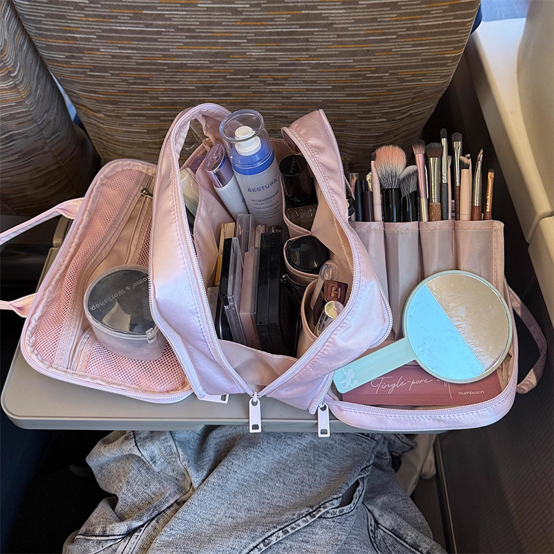 三层化妆包大容量女便携手提化妆收纳包刷子分区出差旅行洗漱包,收纳整理,化妆包,淘宝优惠券,粉丝福利购,淘宝优惠卷