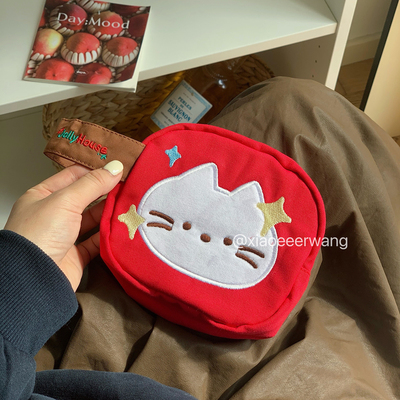 可爱苹果化妆包女便携外出手提化妆品收纳包旅行洗漱包随身化妆袋