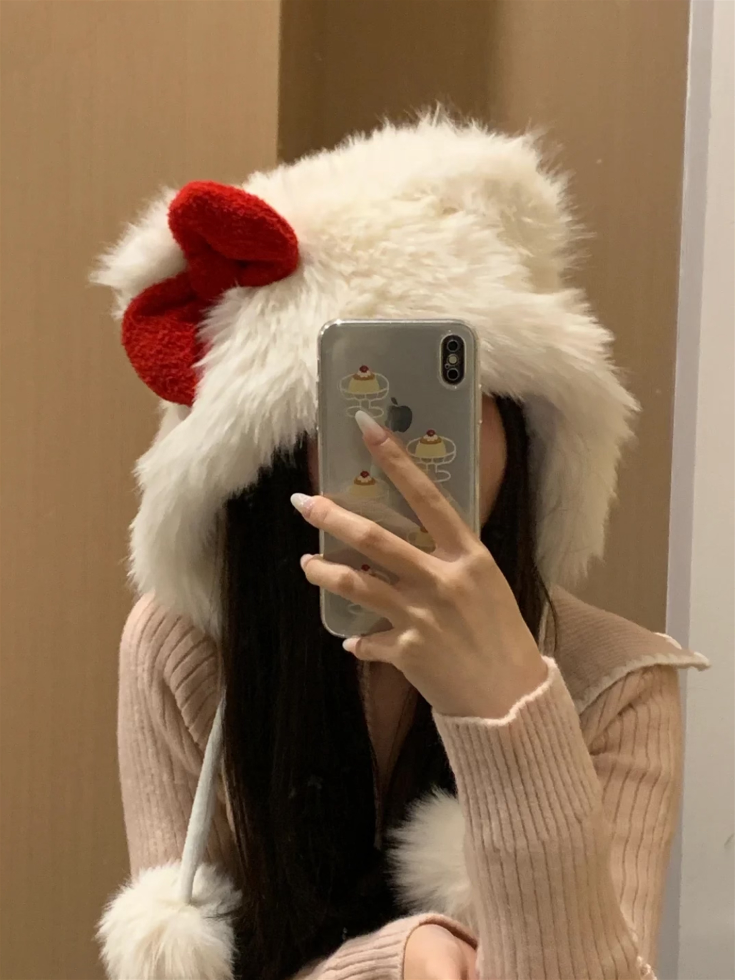 帽子女冬款加厚保暖系带护耳