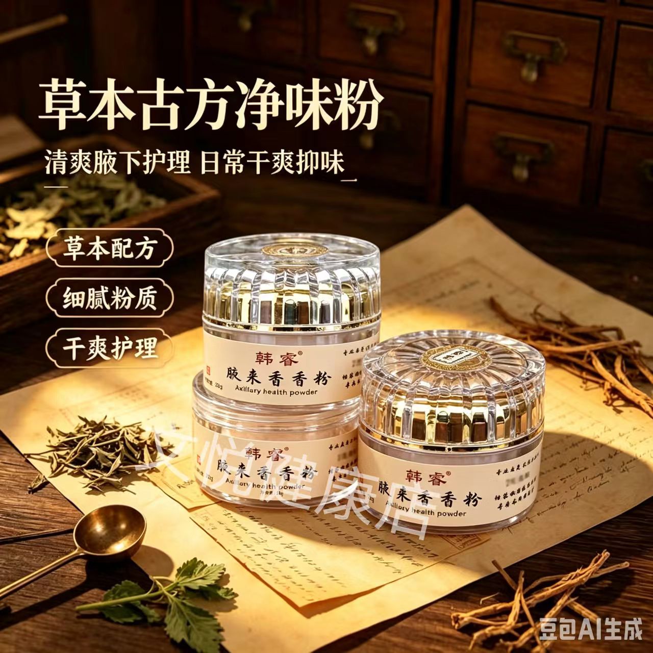 去狐臭腋来香粉草本纯   狐臭止汗露
