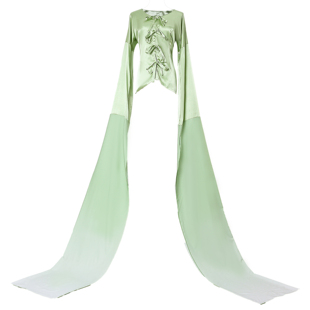 上衣 练习舞蹈服弹力真丝水袖 北舞巡礼专业款 儿童古典舞渐变水袖