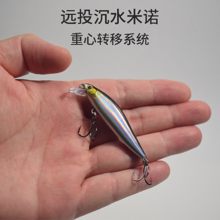 沉水米诺路亚假饵死飞重心转移系统4克7克10克翘嘴专用鲈鱼路亚饵
