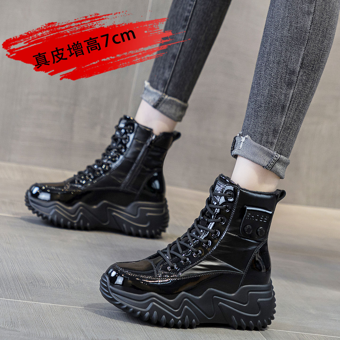 【爆款】冬季真皮内增高雪地靴女