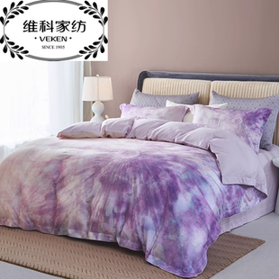 维科家纺专柜同款温馨保暖暖睡康速暖棉拉舍尔四件套印花工艺绚烂