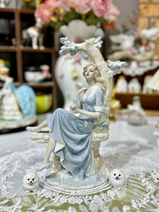 外贸乡村非西班牙雅致高温陶瓷高28cm宽18cm家居收藏摆件装饰艺术