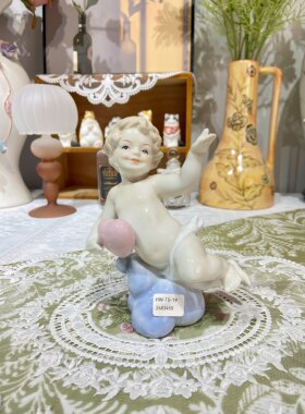 圣诞节礼物可爱音乐小天使欧式陶瓷装饰品新品家居客厅玄关小摆件