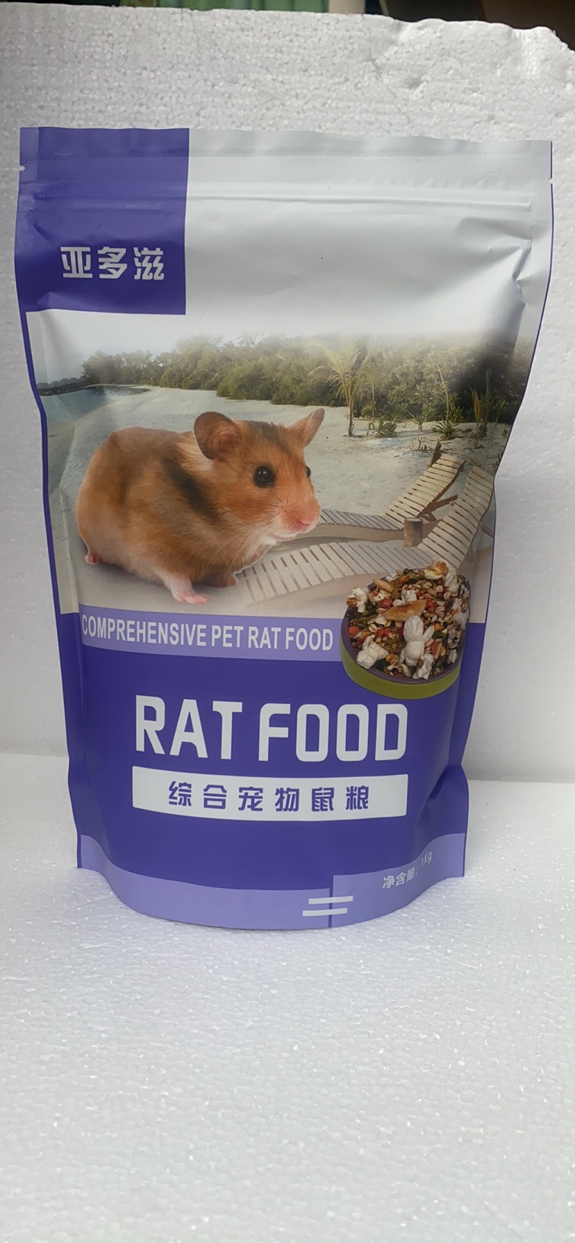 亚多滋综合仓鼠粮仓鼠金丝熊粮食果蔬混合鼠主粮1kg仓鼠爆米花粮