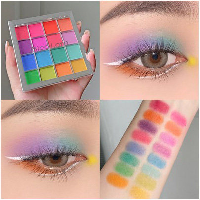 儿童幼儿园舞台妆彩色眼影哑光表演出亮晶晶亮片闪粉盘无毒化妆品