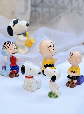 出口迪士*公仔Snoopy史努比瓷偶