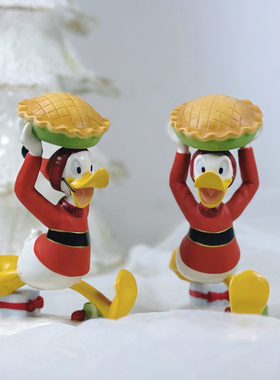 持续瓷生出口陶瓷迪士*唐老鸭礼物盒动物摆件工艺品家居装饰手伴