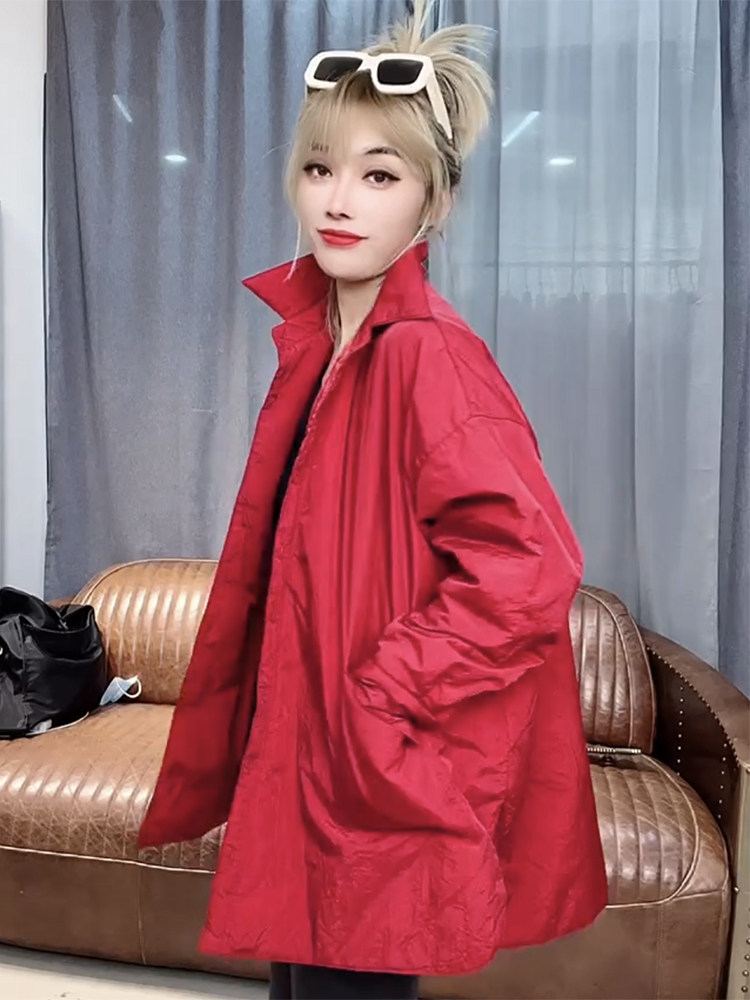 두꺼운 면 셔츠 여성 긴팔 디자인 틈새 겨울 지방 MM 2024 느슨한 유행 서양식 셔츠 재킷