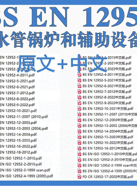 BS EN 12952 水管锅炉和辅助设备 44个 原文中文翻译标准资料合集