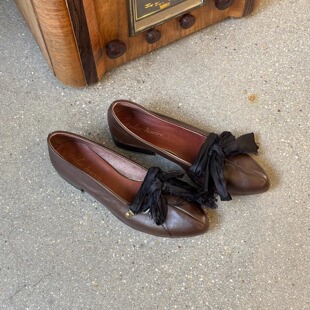 【特价】 Atelier Inscrire Eugenia 深棕色牛皮皮鞋