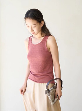 Cha 官方 | Cortana 25春夏 有机汉麻纱圆领针织上衣