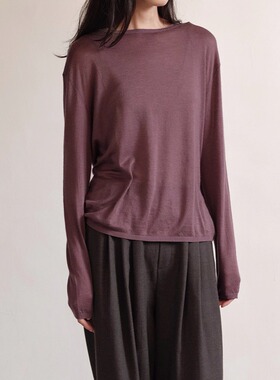 io adesso futura 苣轻柔 水溶羊绒圆领上衣针织打底