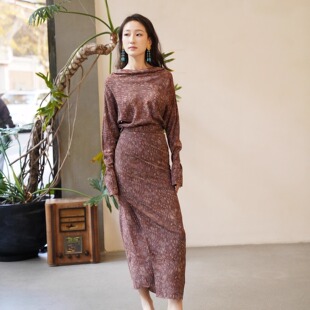 官方 真丝印花褶皱蝙蝠袖 Cortana ASTRID 连衣裙 26早春 Cha