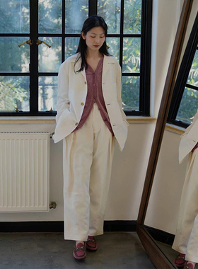 Cha 官方 | Aviva Jifei Xue真丝拼接西装套装 外套/裤子