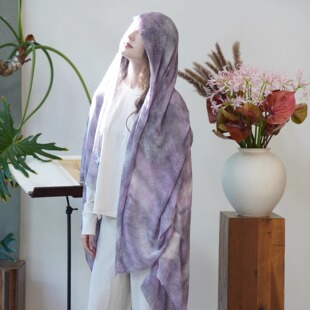 Cha 官方｜Botto Giuseppe CAMO 意大利羊绒迷彩纹理轻柔舒适围巾