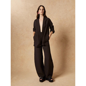 官方 Cortana Fania亚麻混纺套装 Cha 外套长裤