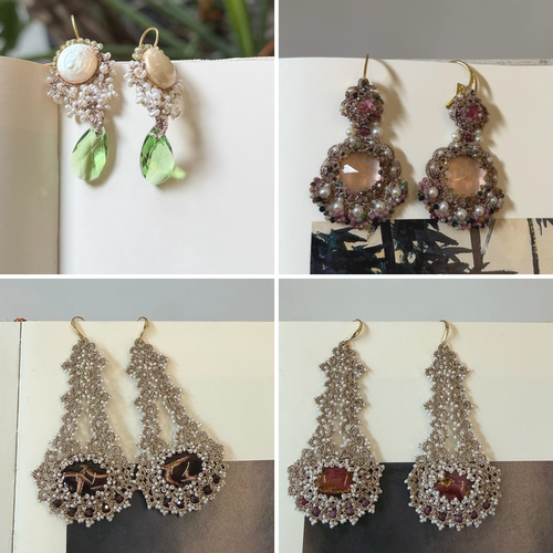 Cha 官方 | LORINA BALTEANU 26早春 法式蕾丝手工宝石耳环合集