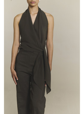 Cha 官方 | Cortana 26早春 CAIRO 真丝交叉系带双层贴身吊带背心