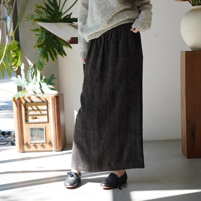 Cha 官方 | Aviva Jifei Xue 25秋冬 亚麻丝绒舒适好穿铅笔裙