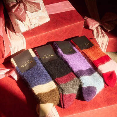 拼色多色选 | ALTO MILANO 意大利复古拼色潮袜长筒袜中筒袜