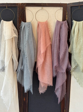 Cha 官方 | Softheart 25秋冬 羽感丝羊绒混纺纯色披肩围巾 多色