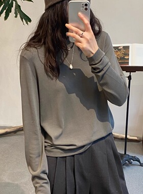 io adesso futura 黄金羊毛13.5微米 气质小圆领打底毛衣