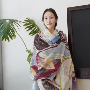 Cha 官方 | 19 Andrea's 47 25秋冬 意大利手工柔软花纹羊绒围巾