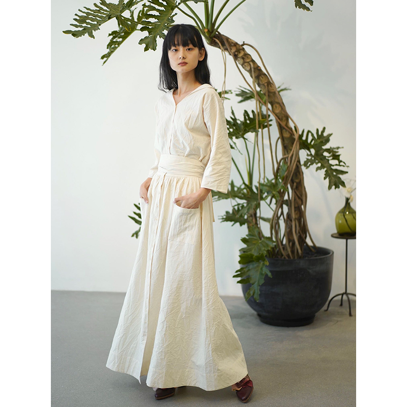 亚麻绵纸宽松条纹上衣