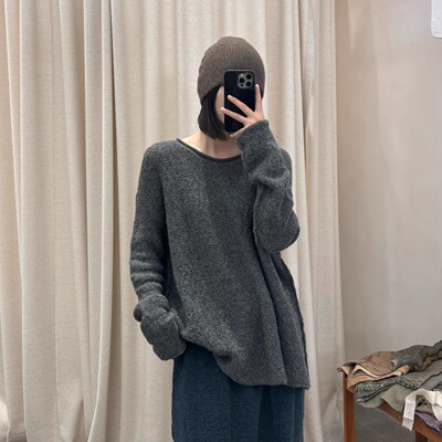 Cha官方 |Daniel Andresen 25秋冬 hibiscus羊驼毛圆领卷边针织衫