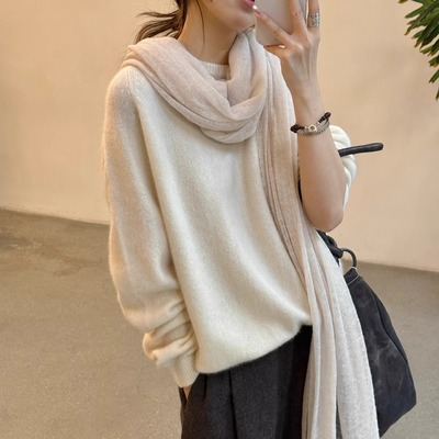 Cha官方 | FRENCKENBERGER 26早春BF R-NECK SWEATER丝羊绒套头衫