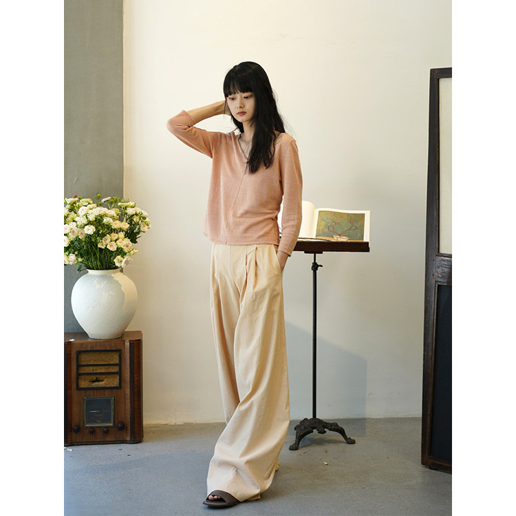 Cha 官方 | Cortana Mira高腰压褶阔腿休闲裤 双色选,女装/女士精品,休闲裤,淘宝优惠券,粉丝福利购,淘宝优惠卷