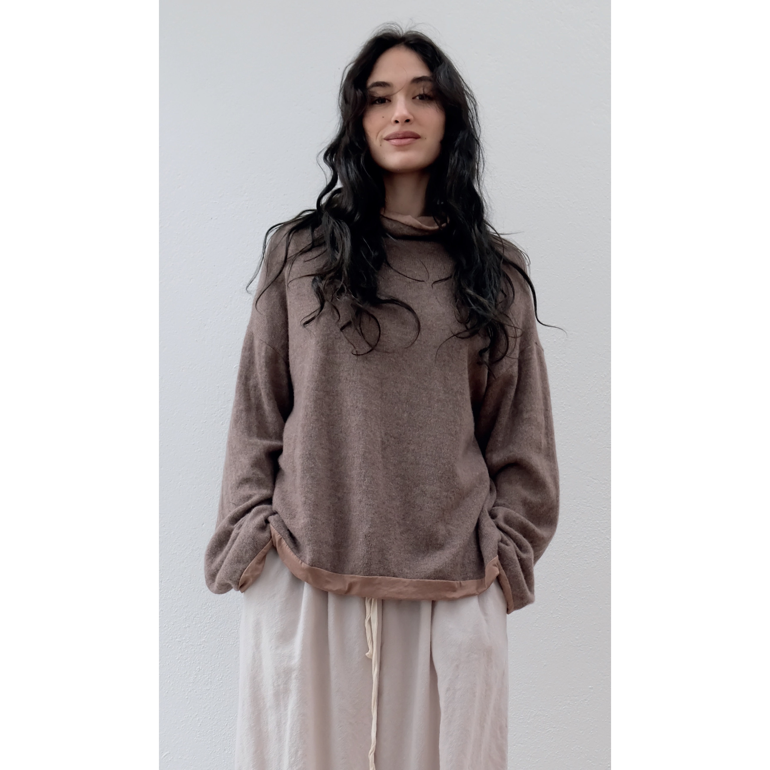 Cha 官方 | Elsa Esturgie 25秋冬 法国Oxyde 双层羊毛立领毛衣