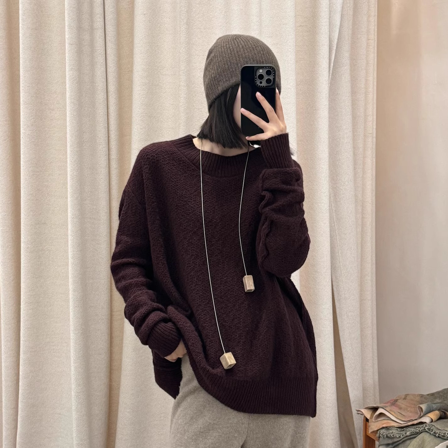 Cha 官方 | Daniel Andresen 25秋冬 THISTLE牦牛绒圆领上衣